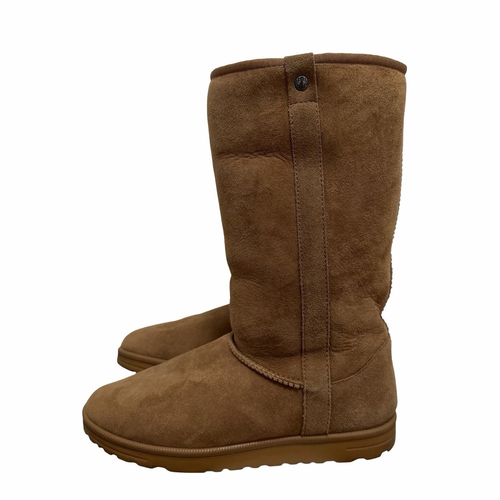 Abeo Womens‎ Sarnia Genuine Sherling Tall Winter Boots Size 8 Brown Comfort Cozy